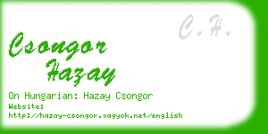 csongor hazay business card